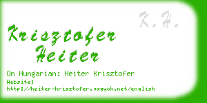 krisztofer heiter business card